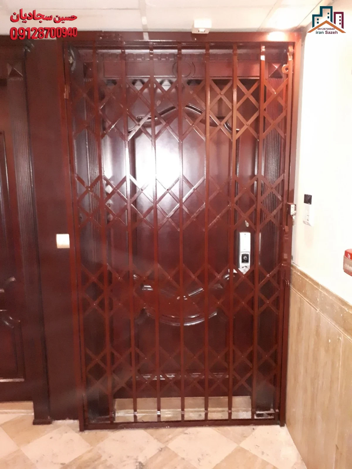 5حفاظ آکاردئونی با ظاهر و رنگ هماهنگ با درب ورودی