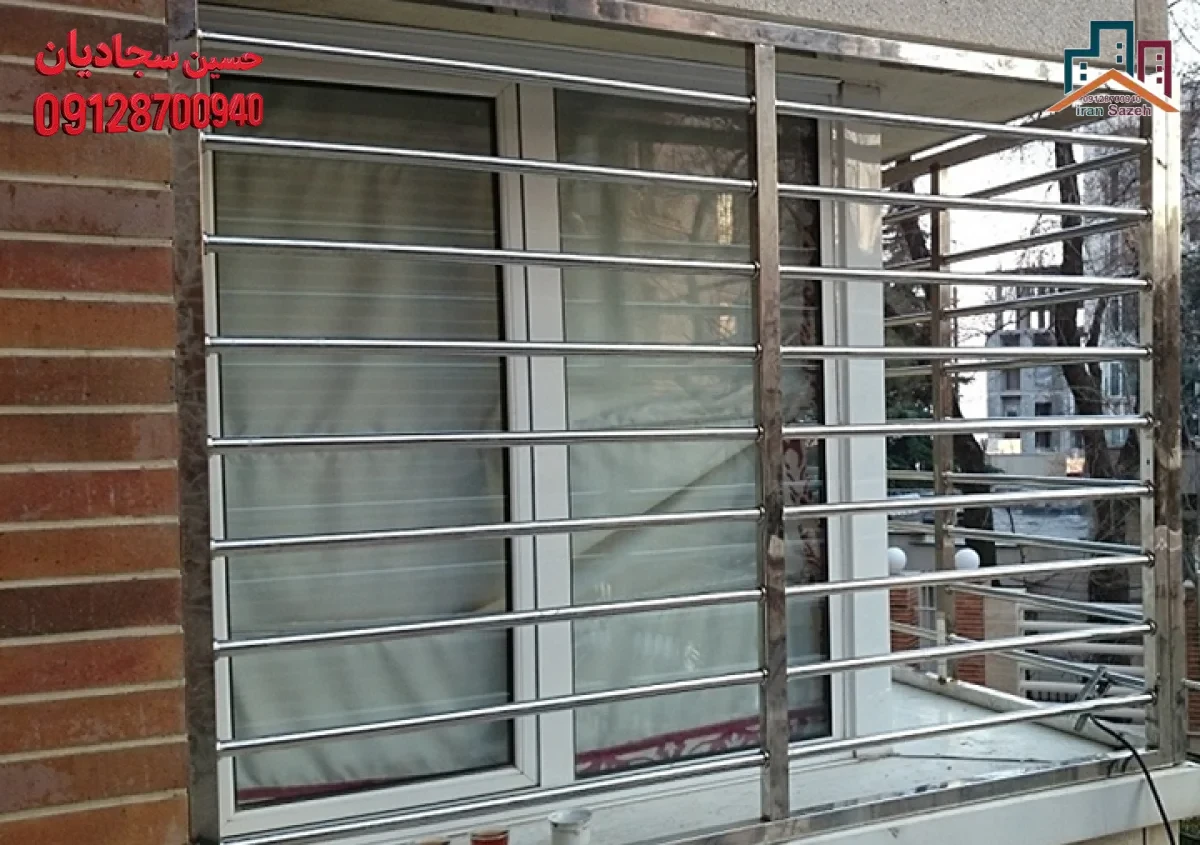 حفاظ استیل 304 نصب شده برای پنجره طبقات بالای ساختمان