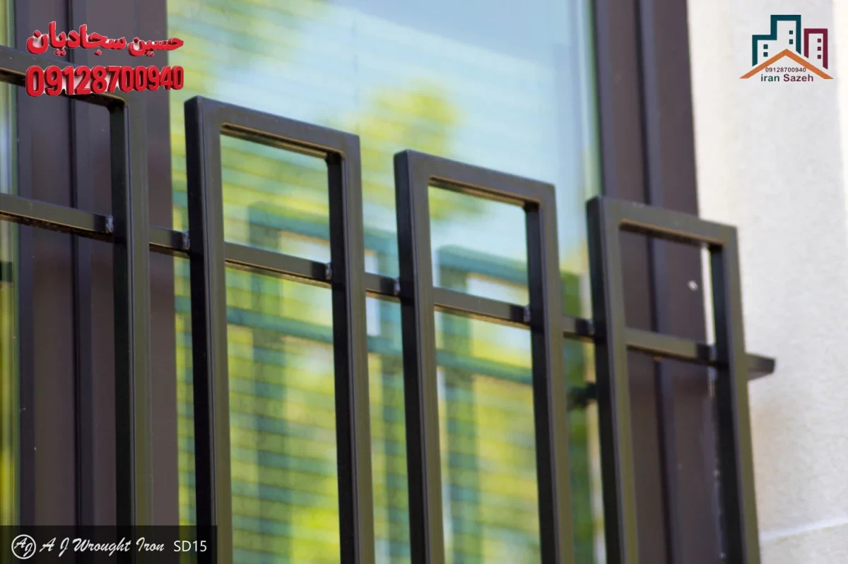 نمای نصب حفاظ پنجره پروفیلی بروی ساختمان